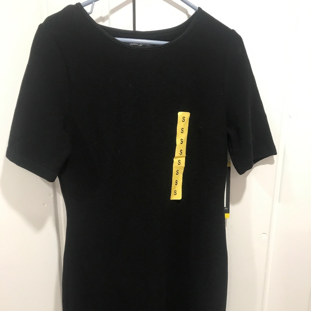 Mario Serrani black knit dress